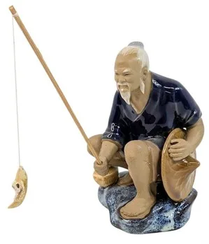 Shiwan Mud-Man Figurine of Fisherman (Home Reno & Consumer Goods)